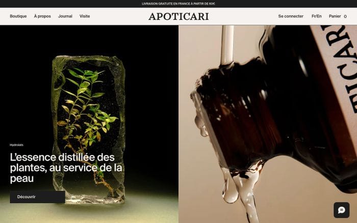 Apoticari website preview