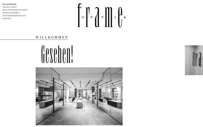 Frame-optik website preview