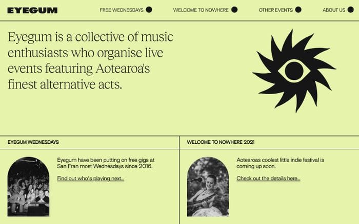 Eyegum website preview