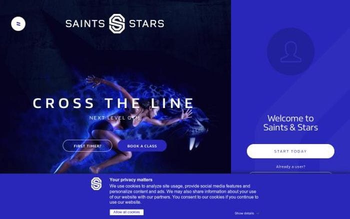 Saints-stars website preview