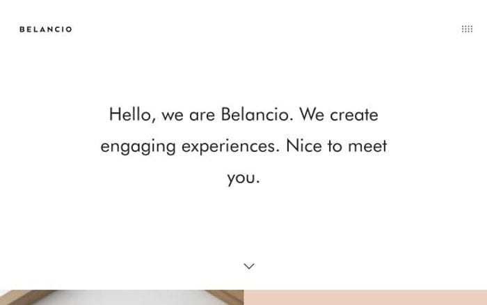 Belancio website preview