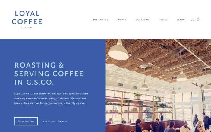 Loyalcoffee website preview