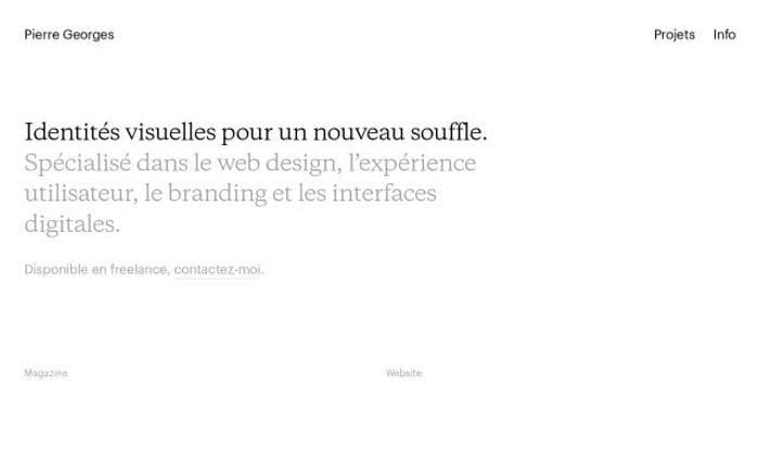 Pierregeorges website preview