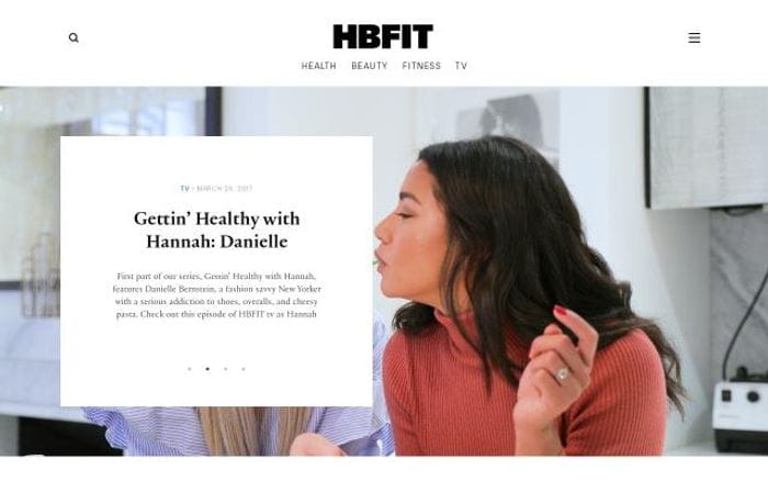 Hbfit website preview