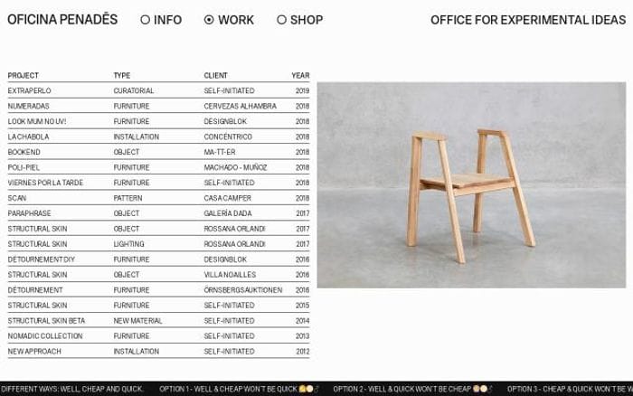 Oficinapenades website preview