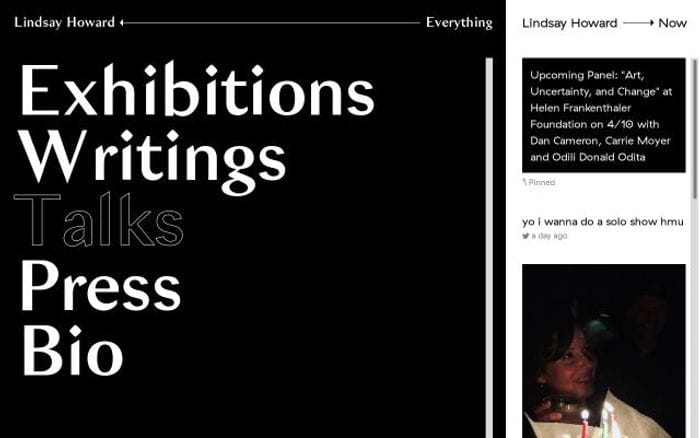 Lindsayhoward website preview