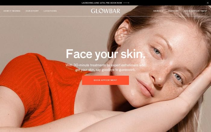 Glowbar website preview