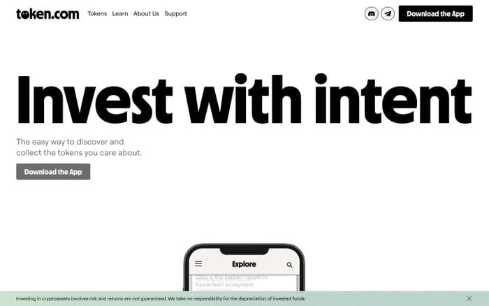 Token website preview