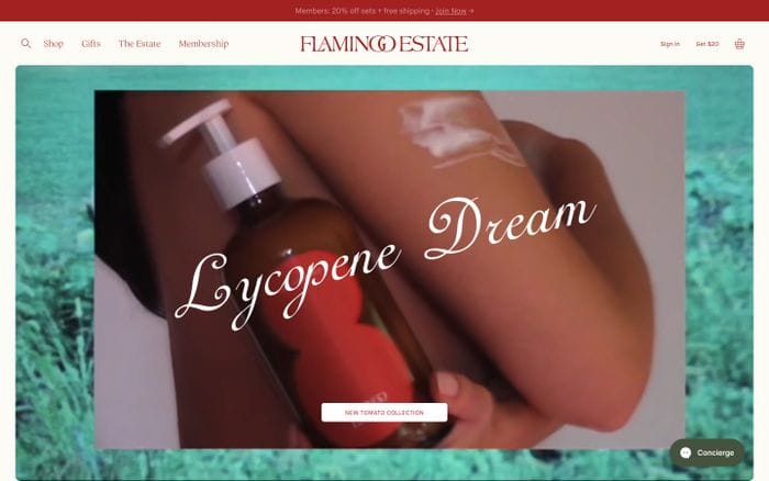 Flamingo Estate website preview