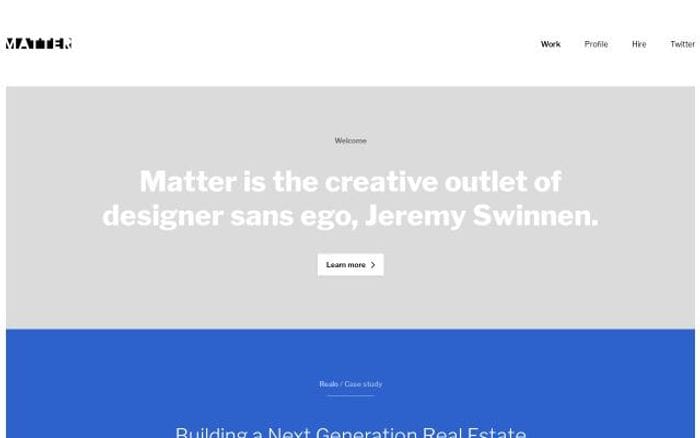 Madebymatter website preview