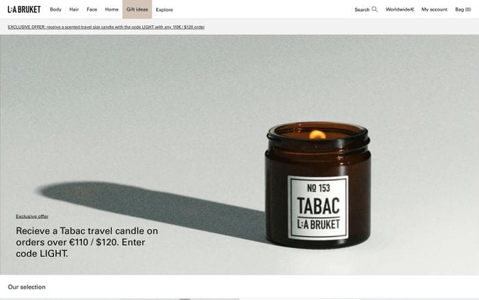 L:A Bruket website preview
