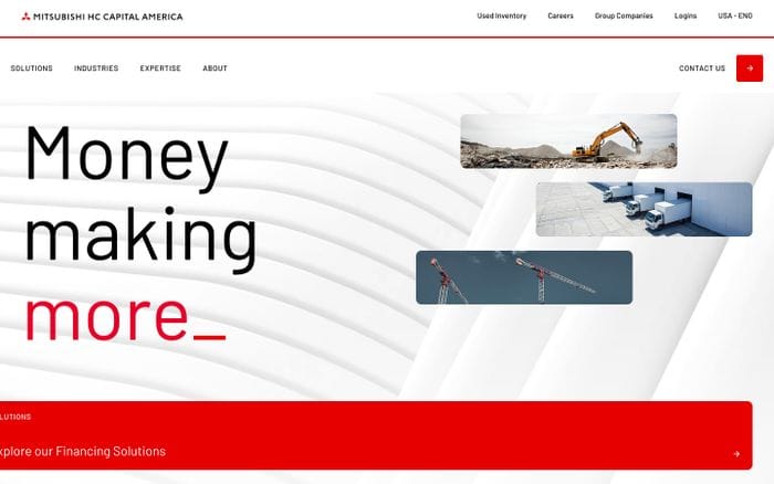 Mitsubishi HC Capital America website preview
