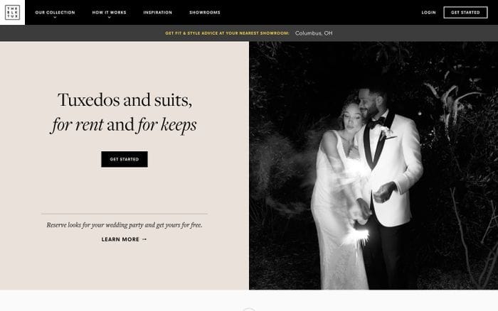 Theblacktux website preview
