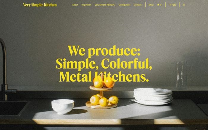 Very Simple: Kitchen website preview