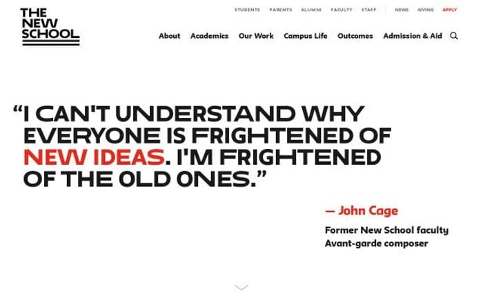 Newschool website preview