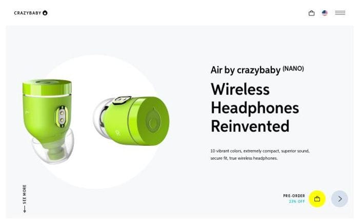 Crazybaby website preview