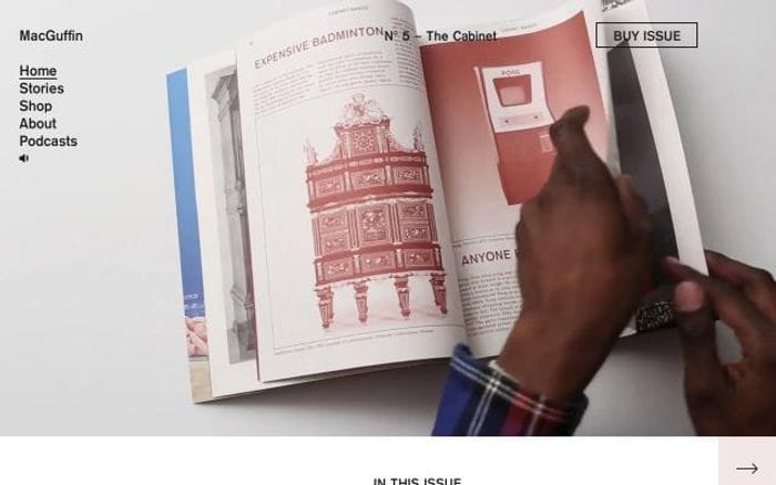 Macguffinmagazine website preview