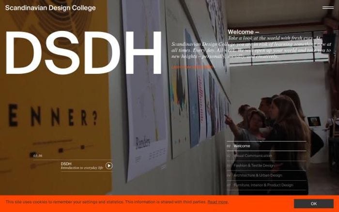 Designhojskolen website preview