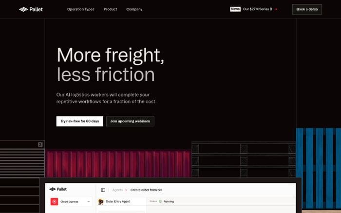 Pallet website preview
