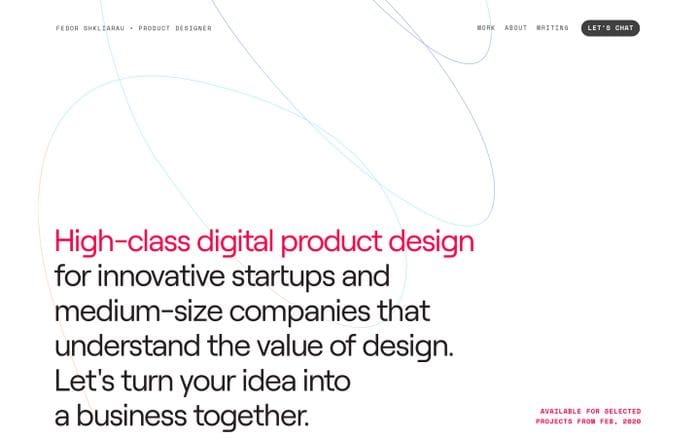 Fedor Shkliarau website preview