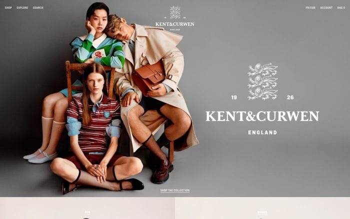 Kent and Curwen website preview