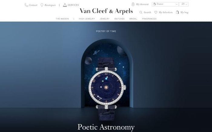 Vancleefarpels website preview