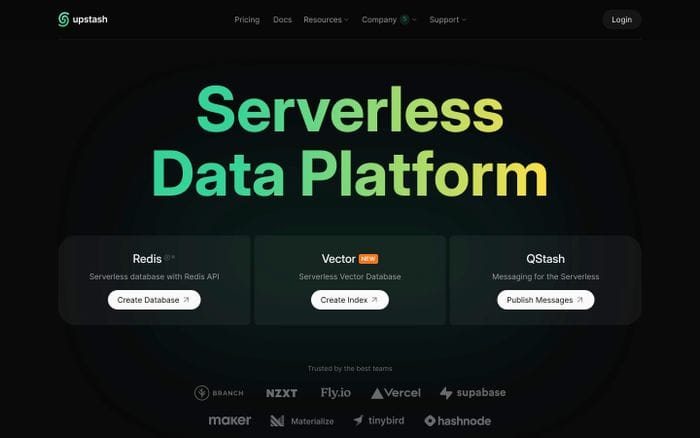 Upstash website preview