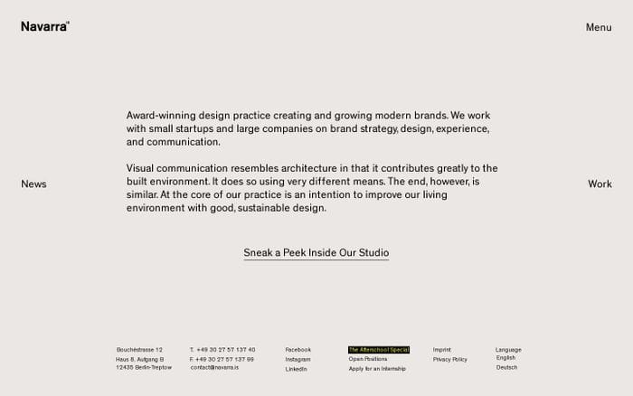 Navarra website preview