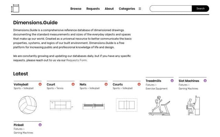 Dimensions website preview