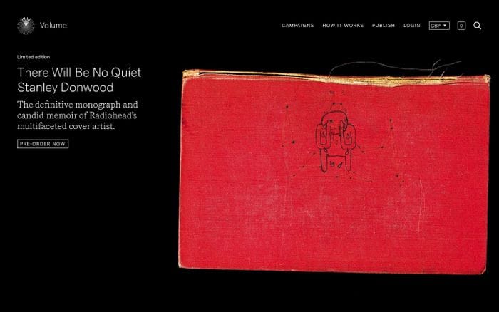Volume website preview
