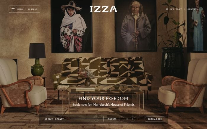 IZZA Marrakech website preview