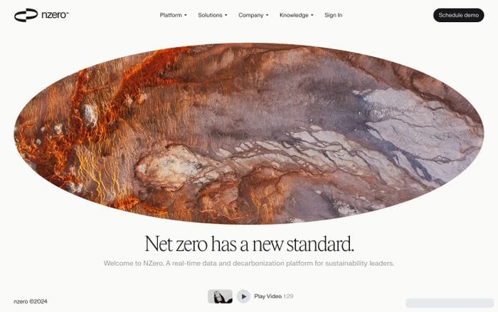 Nzero website preview