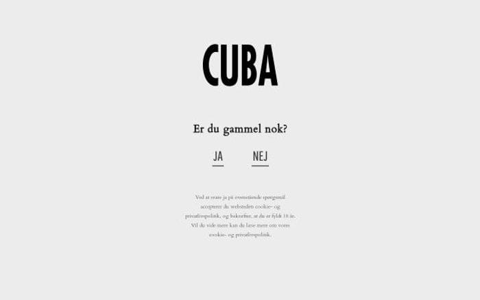 Cubavodka website preview