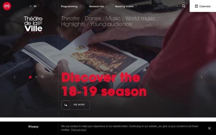 Theatredelaville-paris website preview