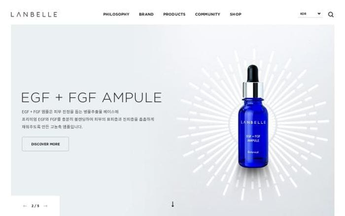 Lanbelle website preview