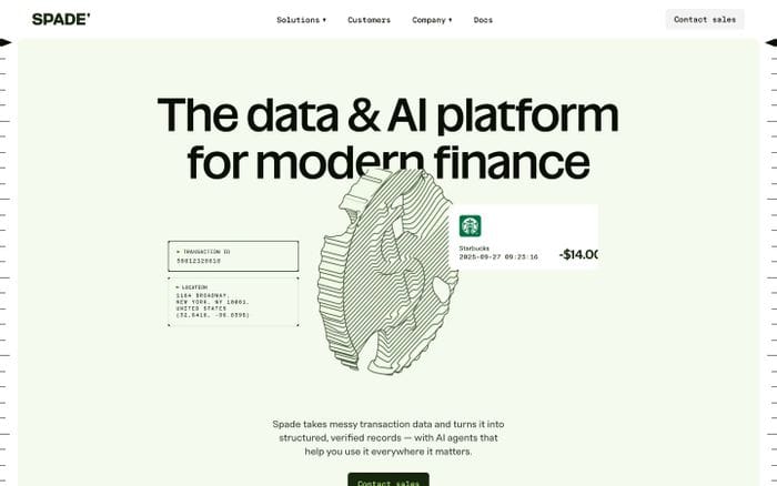 Spade website preview