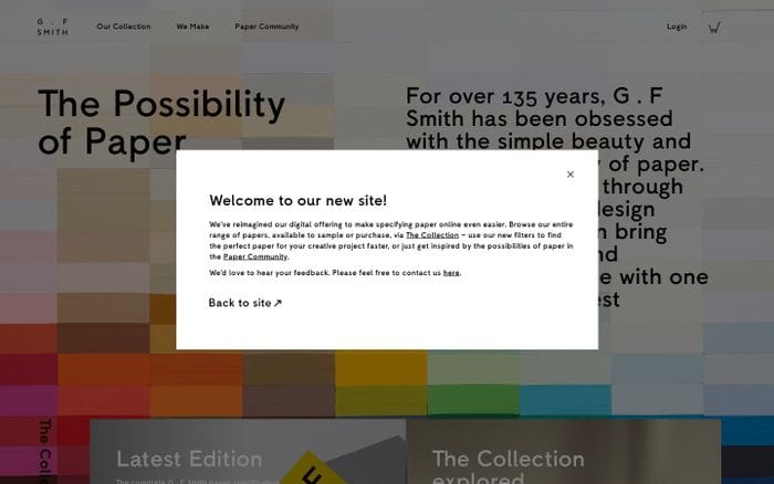 G.F Smith website preview