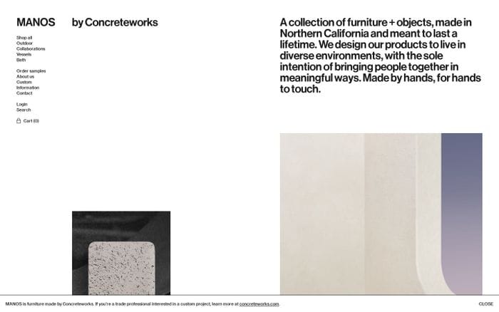 Manos website preview
