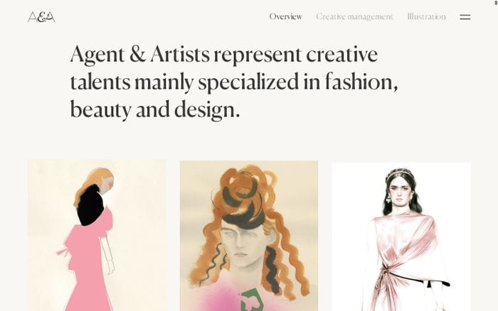 Agent & Artists website preview