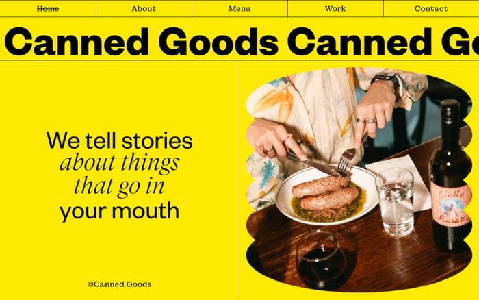 Canned Goods website preview