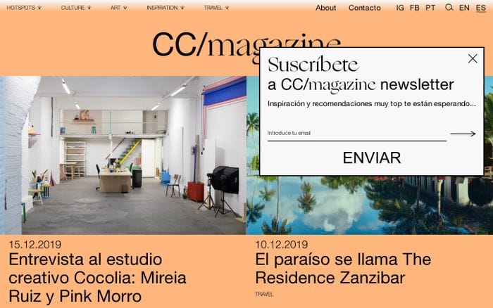 CC/magazine website preview