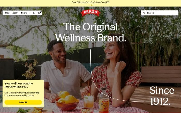 Bragg website preview