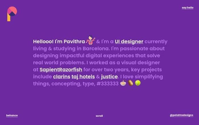 Potahtodesigns website preview