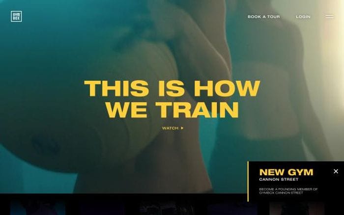 Gymbox website preview
