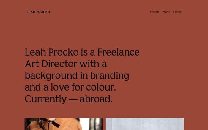 Leahprocko website preview