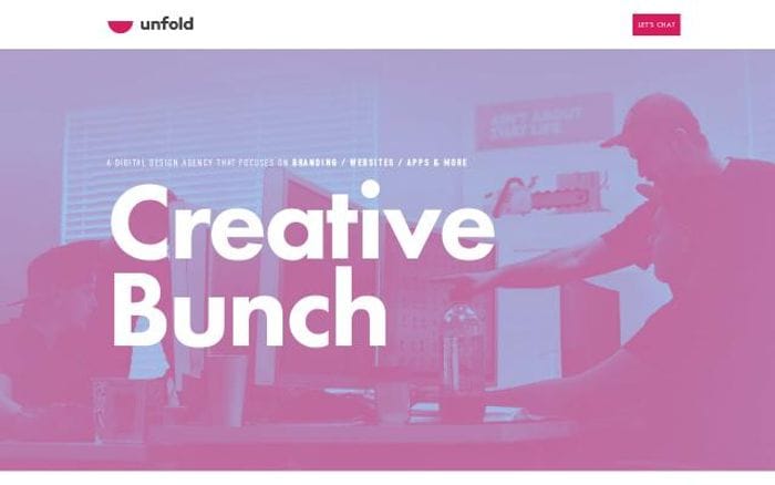Unfold website preview
