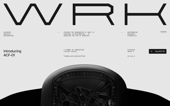 Wrk website preview