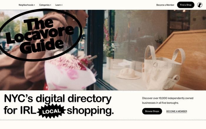 Locavore website preview