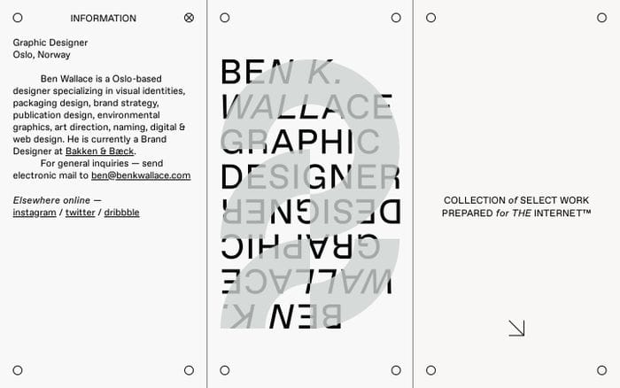 Benjamin Wallace website preview