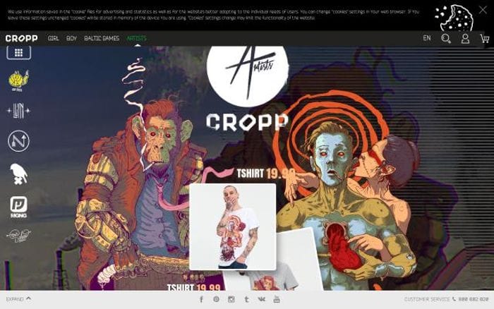 Cropp website preview